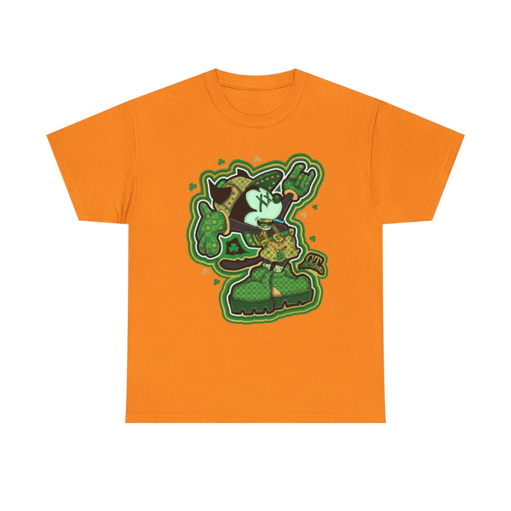 Lucky Charm Urban Irish Urban Mickey Designer Unisex Heavy Cotton Tee by GT Artland