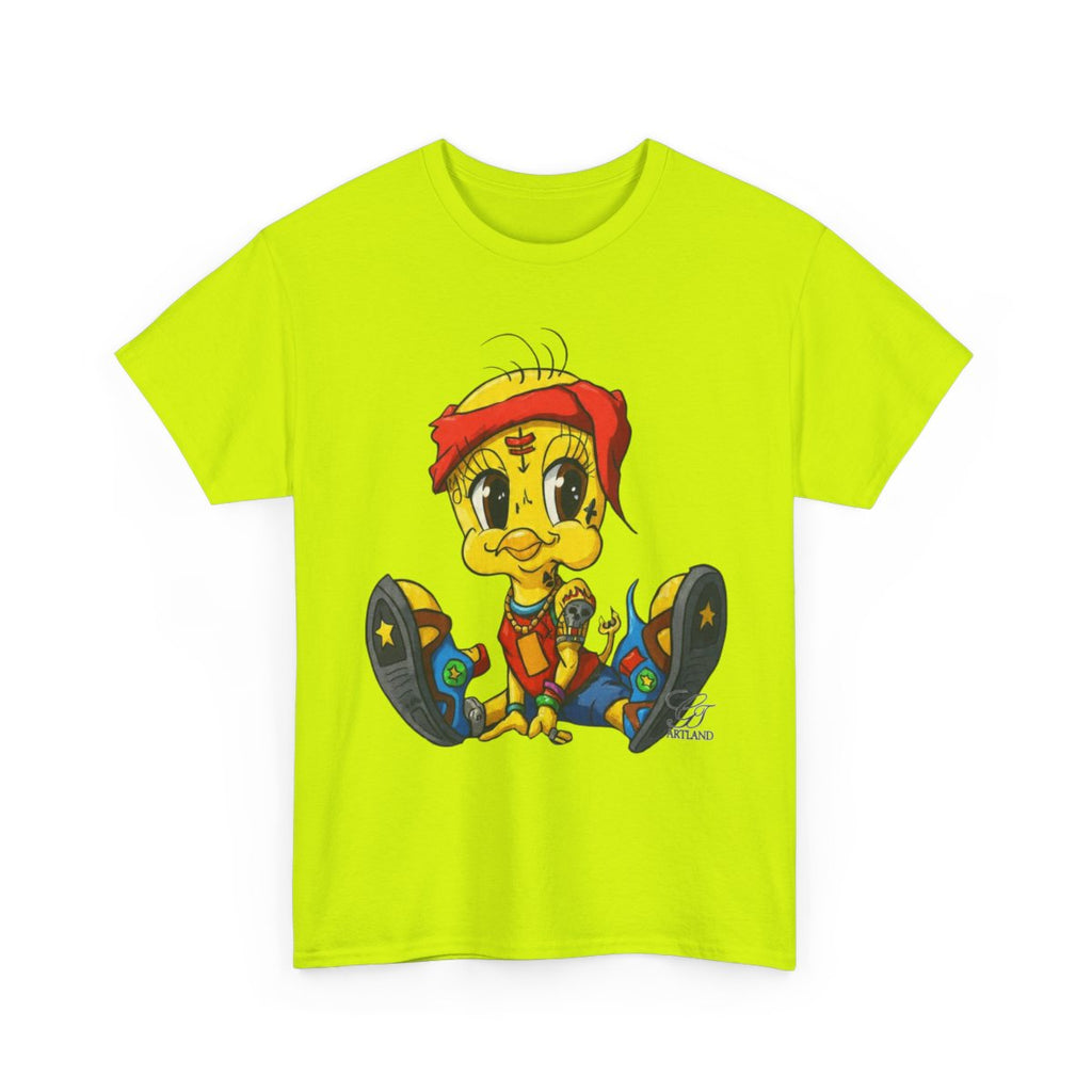 Red Bandana Ghetto Tweet Bird Designer Unisex style Heavy Cotton Tee BY GT ARTLAND