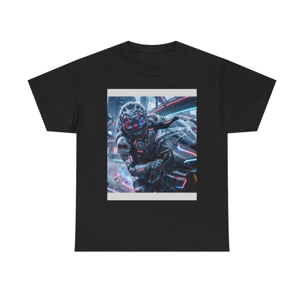 Killa Clown GT Futuristic Super Biker Race Games Unisex Heavy Cotton Tee by GT Artland