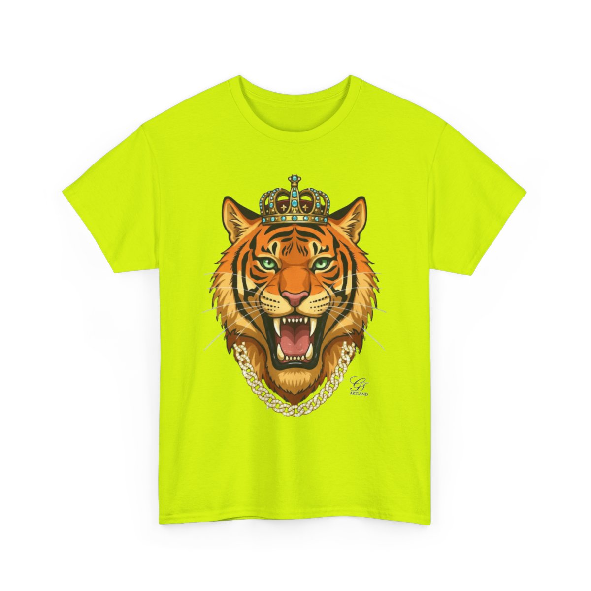 King Tiger GT Designer Unisex Heavy Cotton Tee BY GT ARTLAND