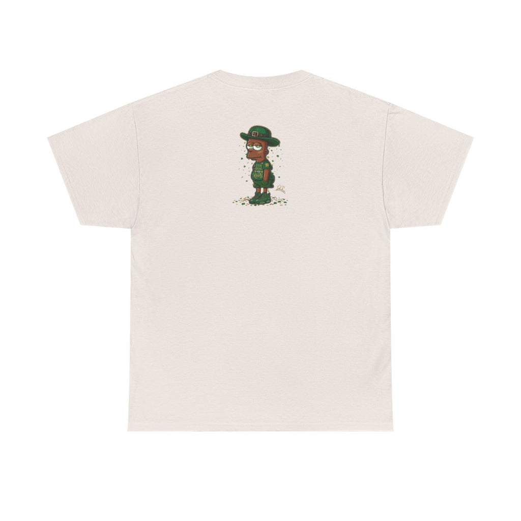 Lucky Charm Urban Irish Ebony bart Designer St Patrick's Day Theme Unisex Heavy Cotton Tee by GT Artland