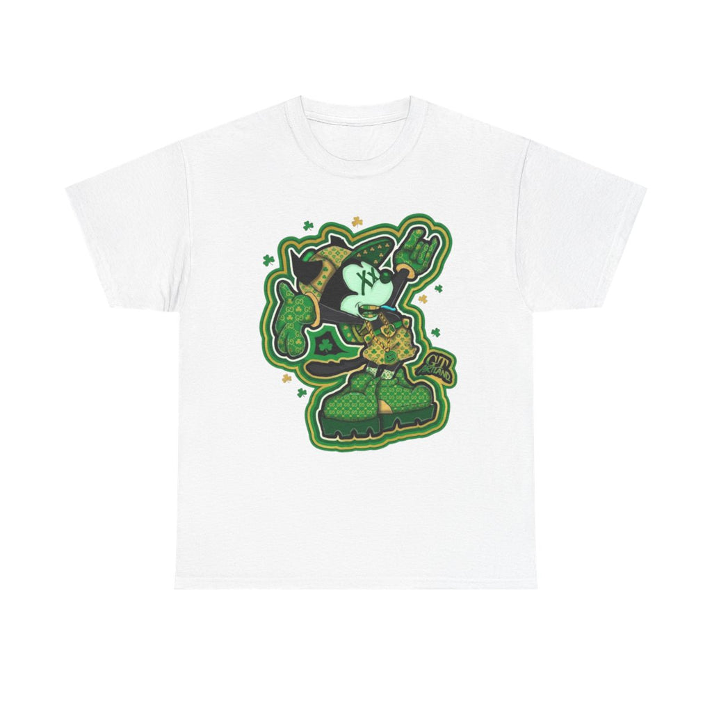 Lucky Charm Urban Irish Urban Mickey Designer Unisex Heavy Cotton Tee by GT Artland