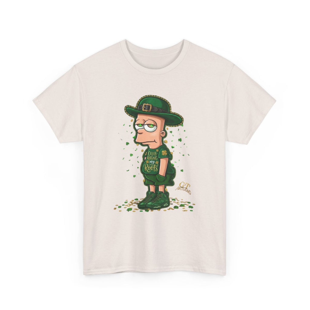 Lucky Charm Urban Irish Bart Designer St Patrick's Day Theme Unisex Heavy Cotton Tee by GT Artland