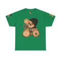 Hood Teddy Bear with Tats  in Black  Unisex Heavy Cotton Tee by GT Artland