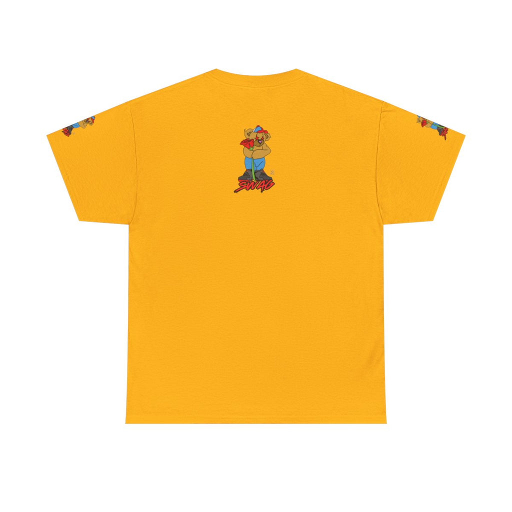 SWAG Love Designer Hip Rose Bear Unisex Heavy Cotton Tee by GT Artland