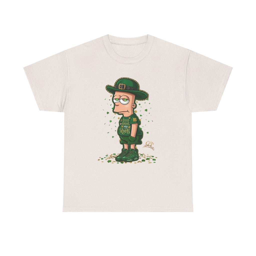 Lucky Charm Urban Irish Bart Designer St Patrick's Day Theme Unisex Heavy Cotton Tee by GT Artland