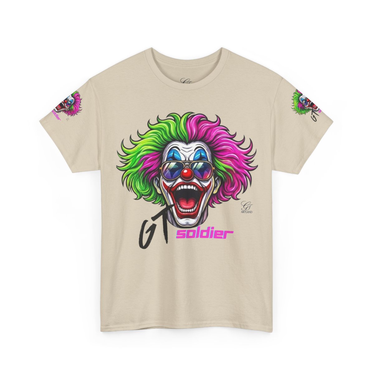GT Soldier Clown Rapper Fan Gear Elite Designer Unisex Heavy Cotton Tee by GT Artland