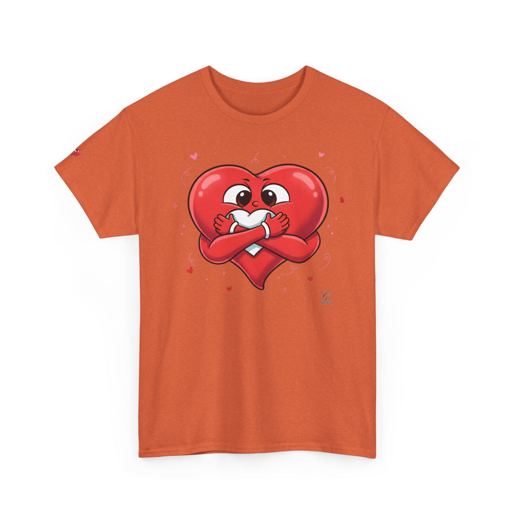 Cute Heart Holding Heart Unisex Heavy Cotton Tee by GT Artland