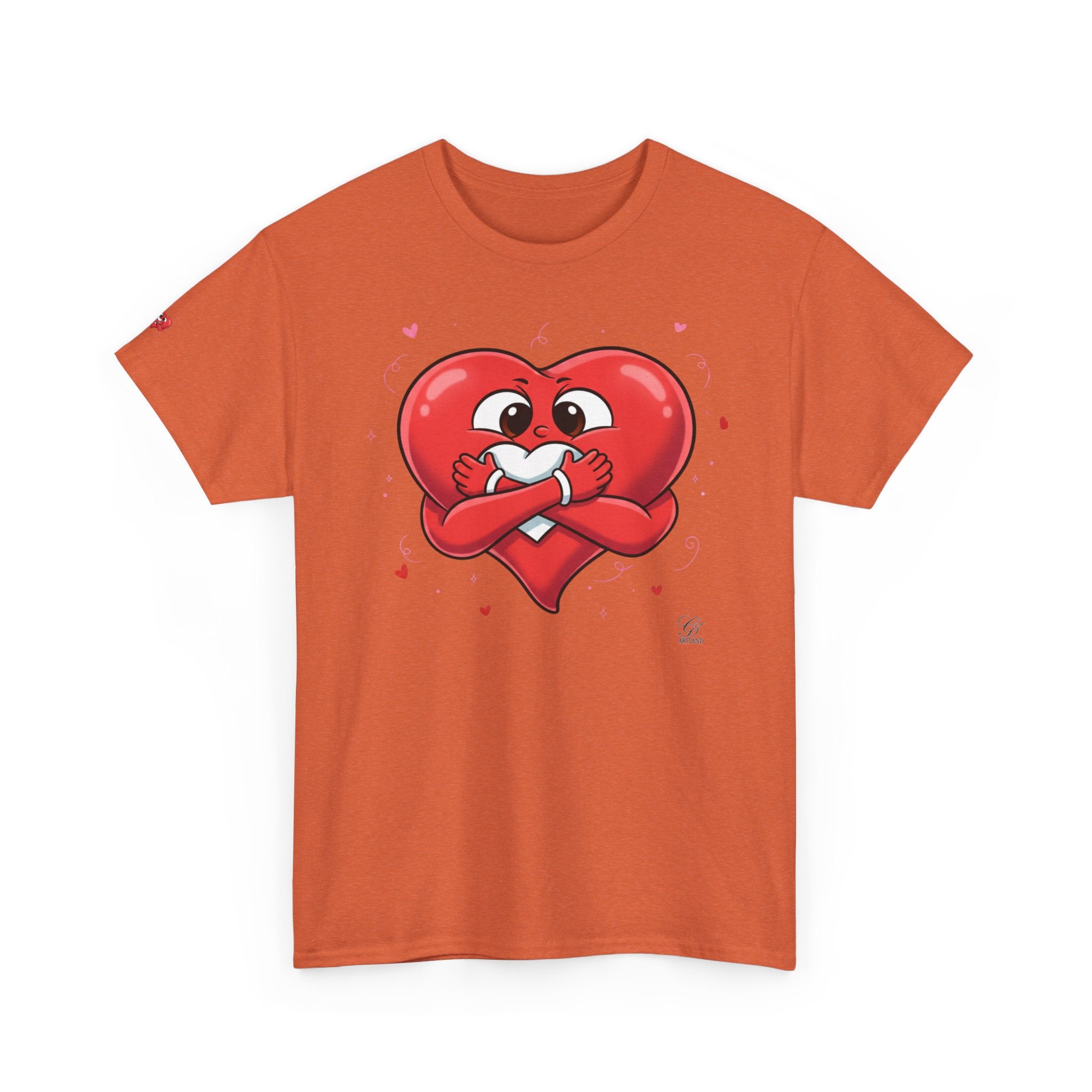 Cute Heart Holding Heart Unisex Heavy Cotton Tee by GT Artland