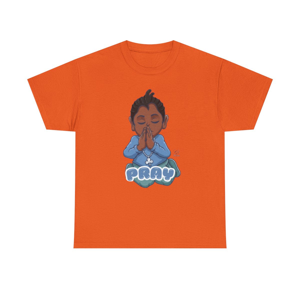 Pray Original Ebony Designer Unisex Heavy Cotton Tee by GT Artland