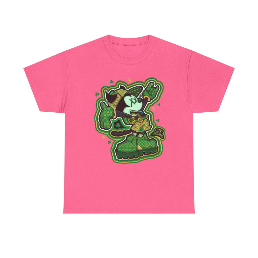 Lucky Charm Urban Irish Urban Mickey Designer Unisex Heavy Cotton Tee by GT Artland