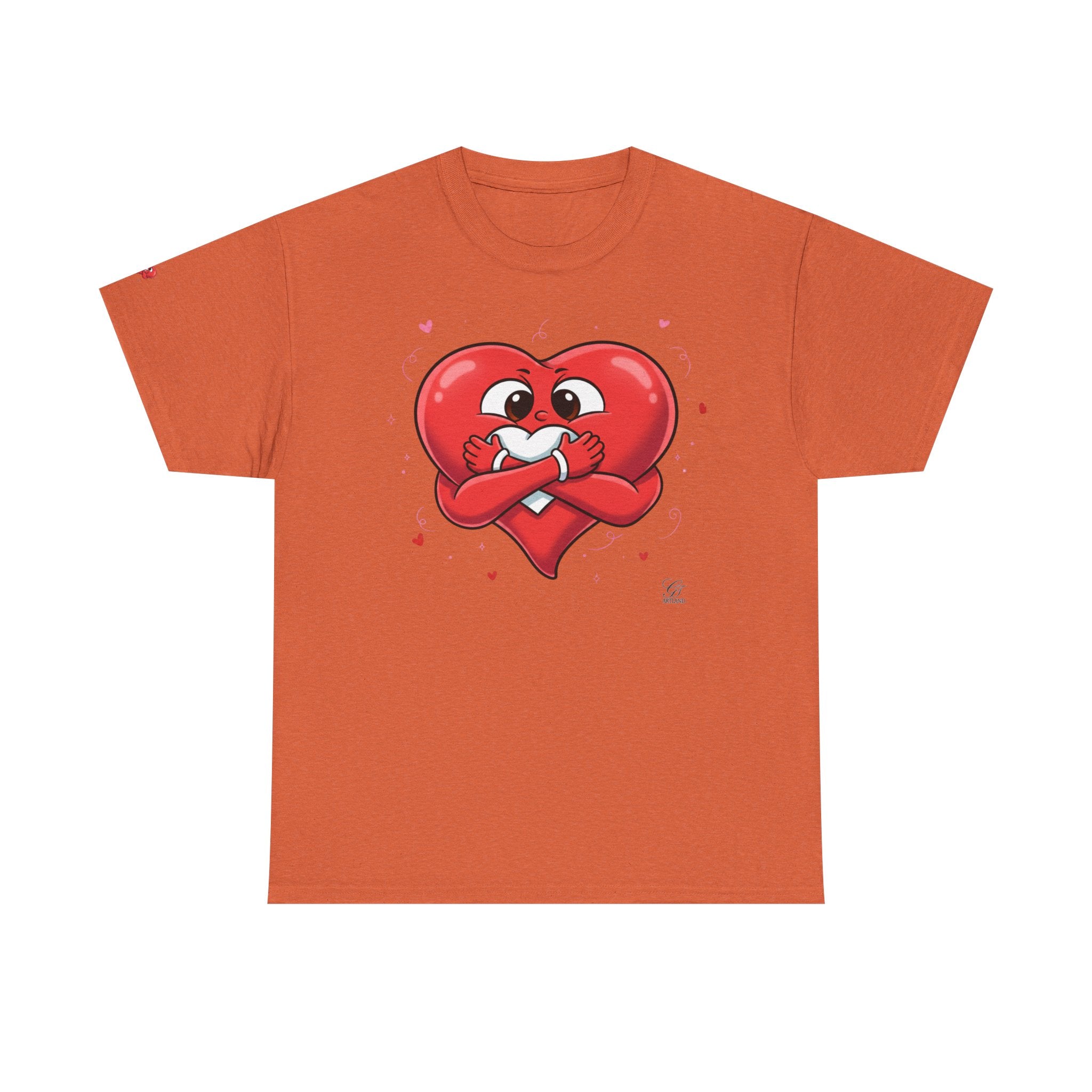 Cute Heart Holding Heart Unisex Heavy Cotton Tee by GT Artland