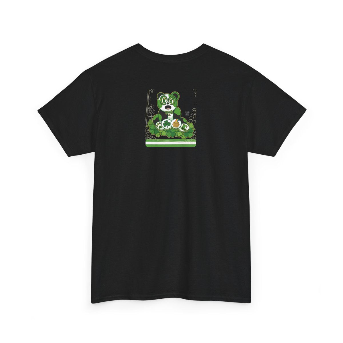 LUCKY CHARM URBAN PANDA GT Green Stripe Designer Edition Unisex Heavy Cotton Tee by GT Artland