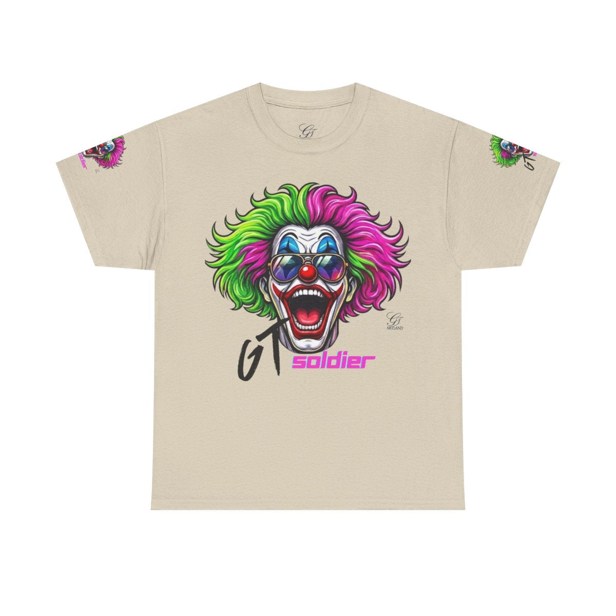 GT Soldier Clown Rapper Fan Gear Elite Designer Unisex Heavy Cotton Tee by GT Artland