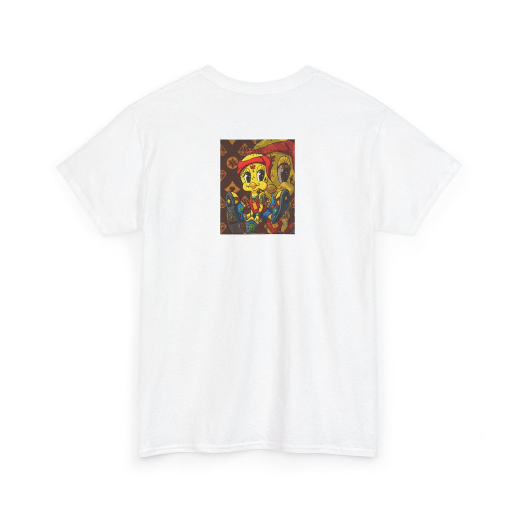 Red Bandana Ghetto Tweet Bird Unisex style Heavy Cotton Tee BY GT ARTLAND