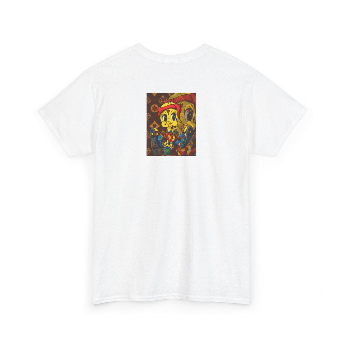 Red Bandana Ghetto Tweet Bird Unisex style Heavy Cotton Tee BY GT ARTLAND