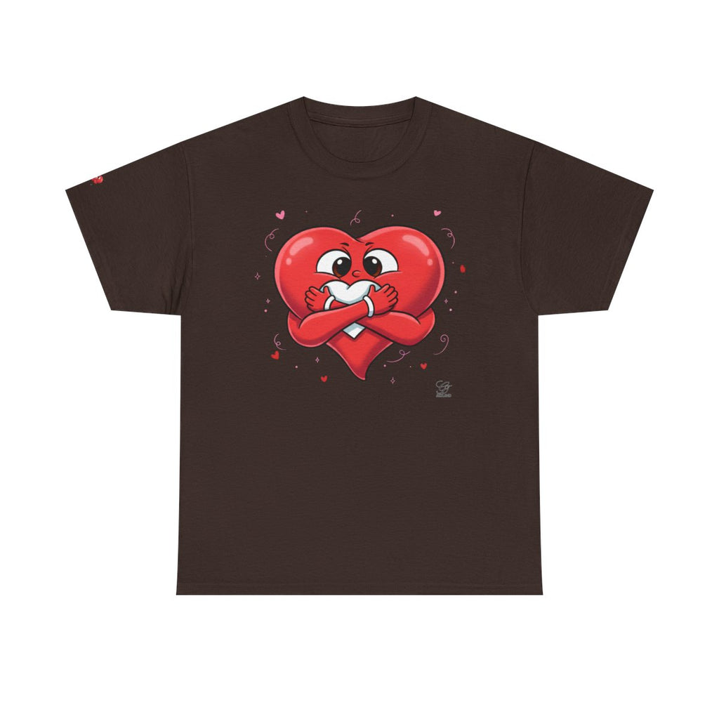 Cute Heart Holding Heart Unisex Heavy Cotton Tee by GT Artland