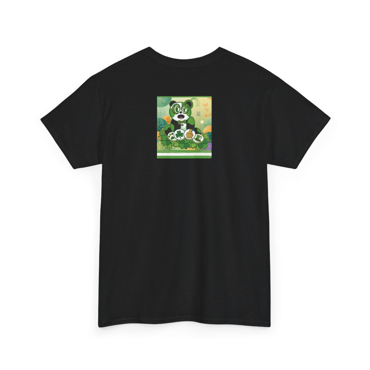 LUCKY CHARM URBAN PANDA GT Green Stripe abstract Designe Edition Unisex Heavy Cotton Tee by GT Artland