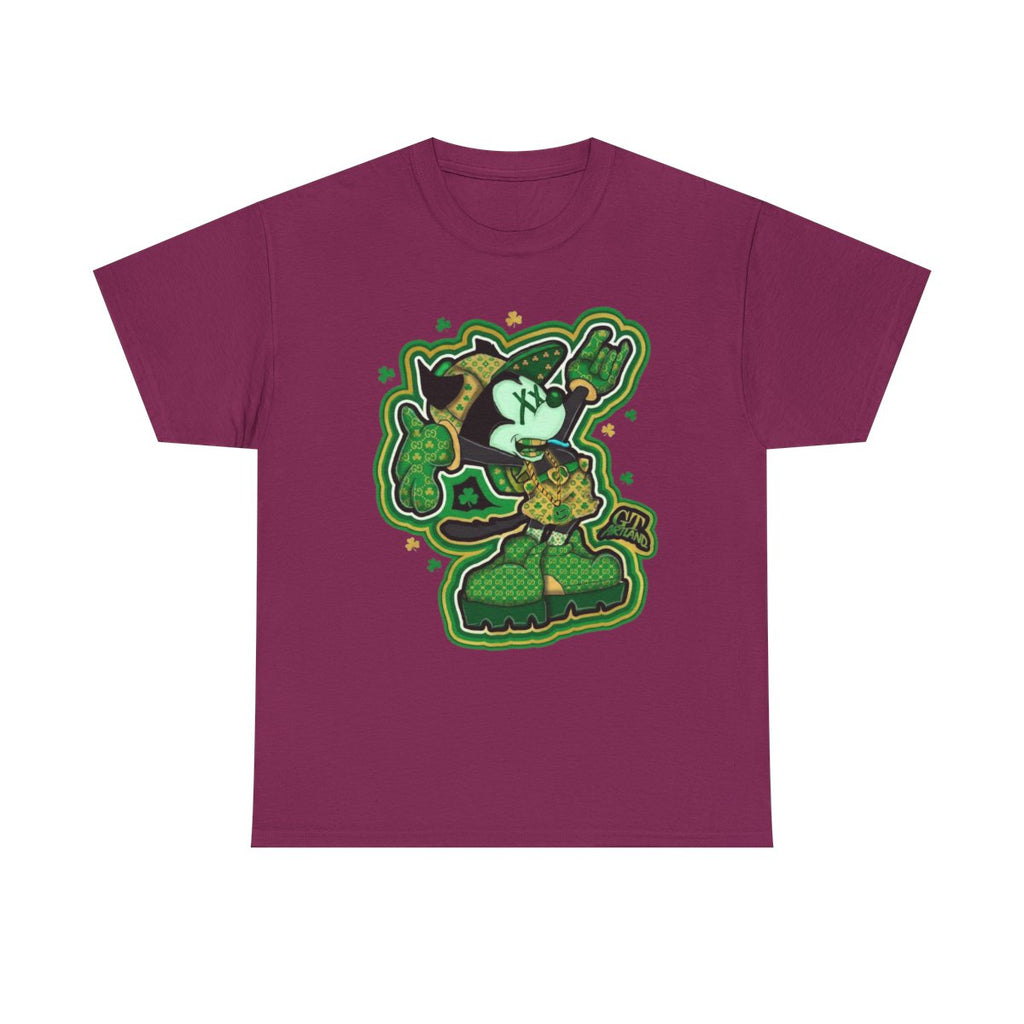 Lucky Charm Urban Irish Urban Mickey Designer Unisex Heavy Cotton Tee by GT Artland