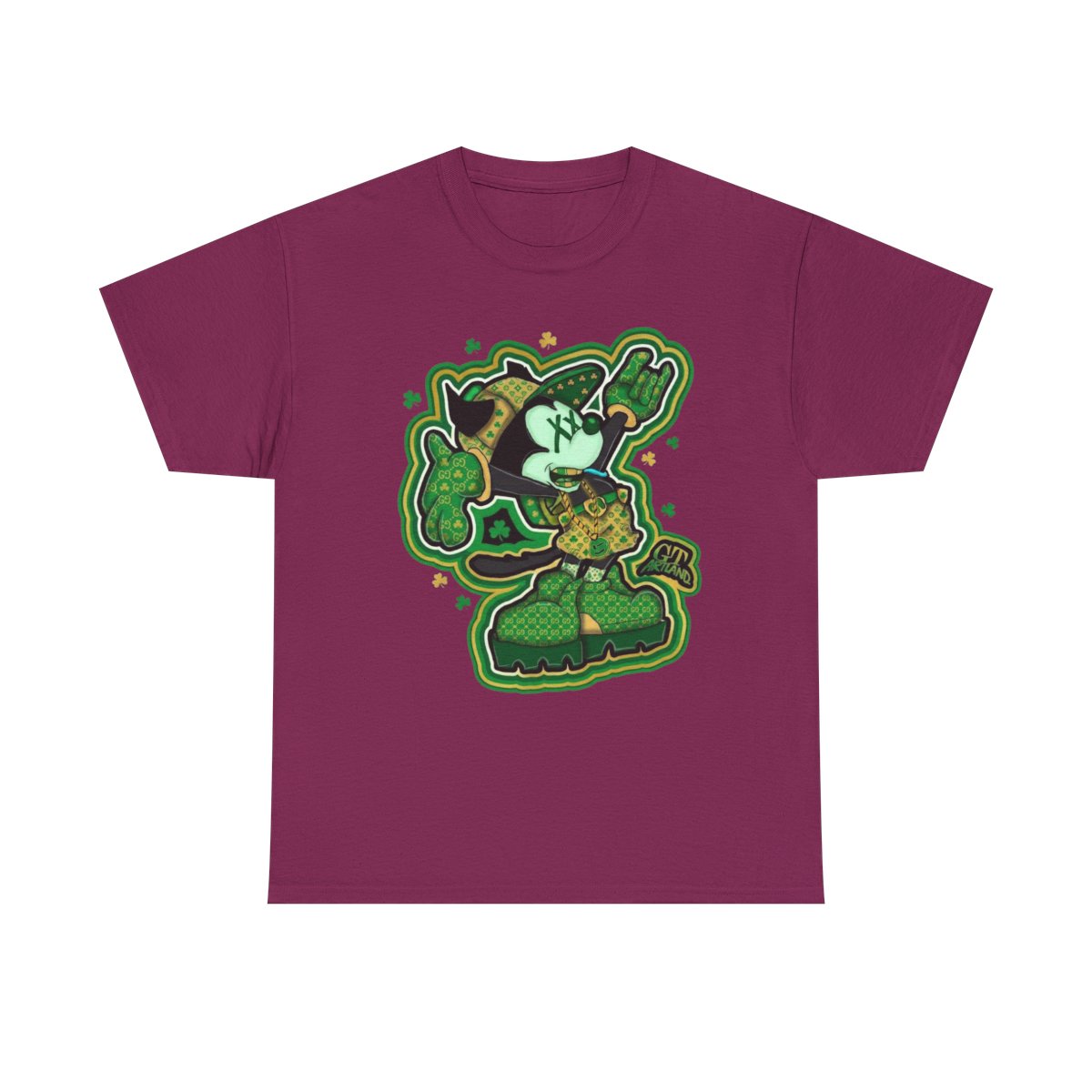 Lucky Charm Urban Irish Urban Mickey Designer Unisex Heavy Cotton Tee by GT Artland