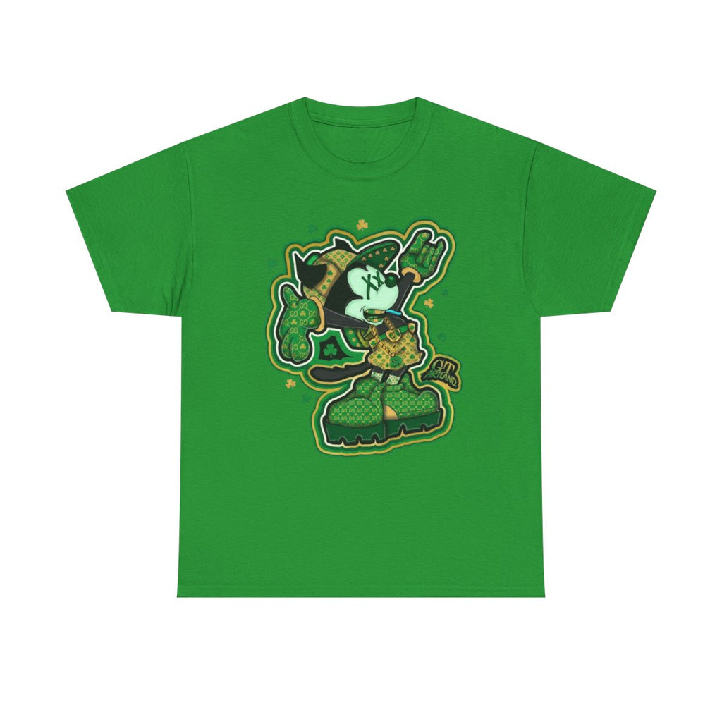 Lucky Charm Urban Irish Urban Mickey Designer Unisex Heavy Cotton Tee by GT Artland