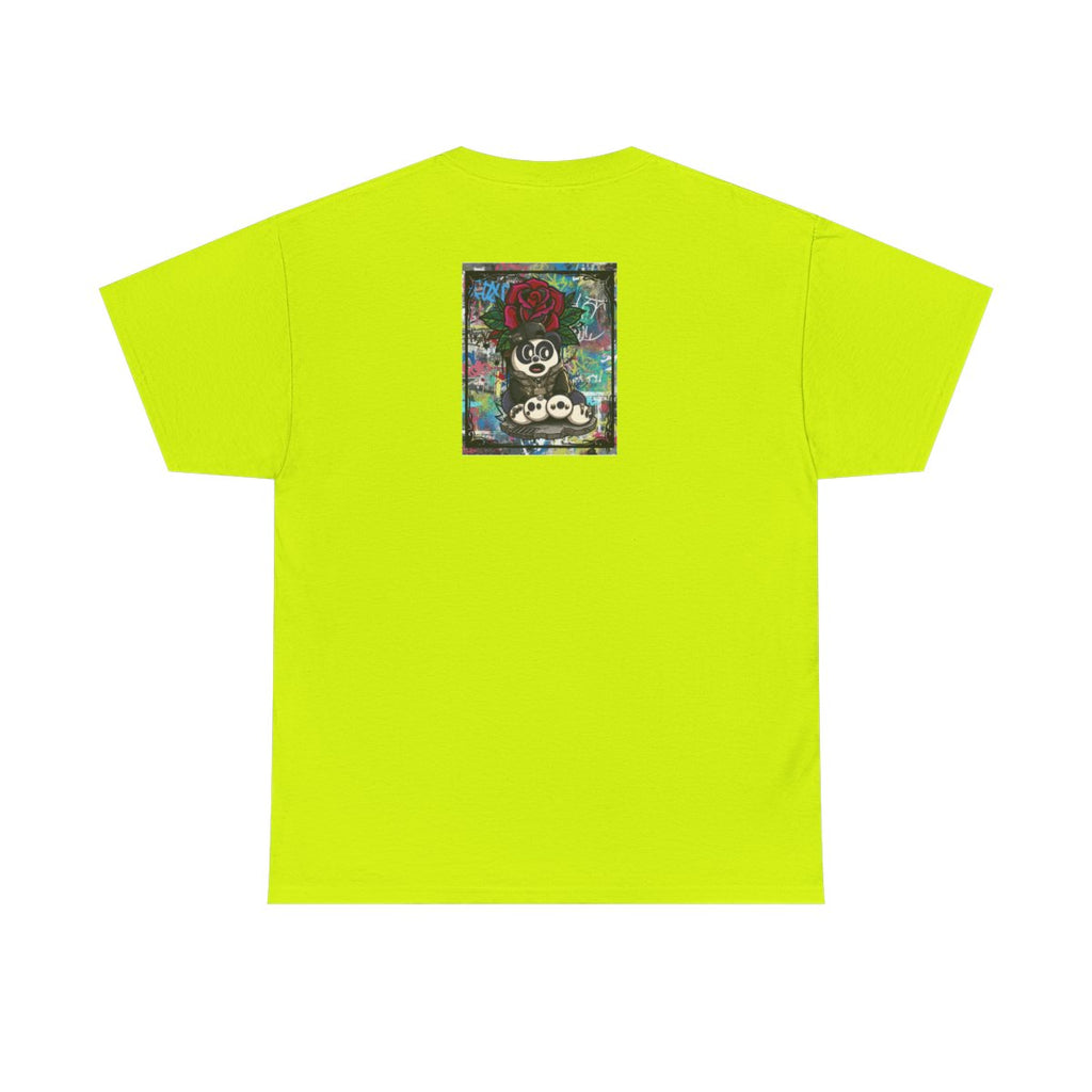 Urban Designer Panda Rose Artist Edtion Unisex Heavy Cotton Tee BY GT ARTLAND