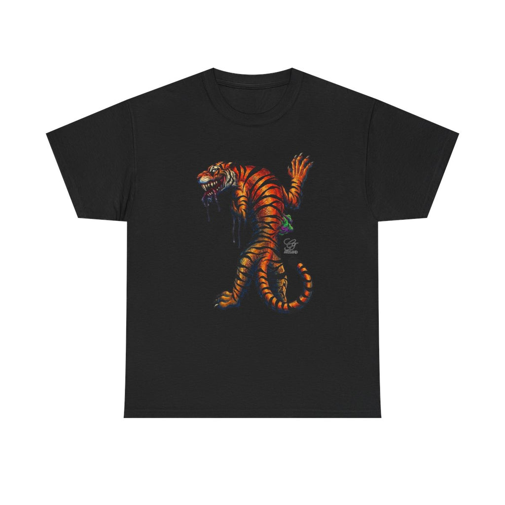 Tiger Spirit Urban Tattoo Style Unisex Heavy Cotton Tee by GT Artland