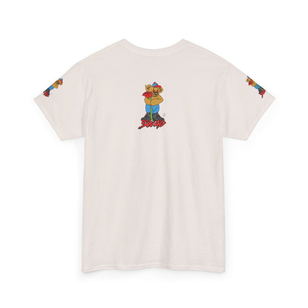 SWAG Love Designer Hip Rose Bear Unisex Heavy Cotton Tee by GT Artland