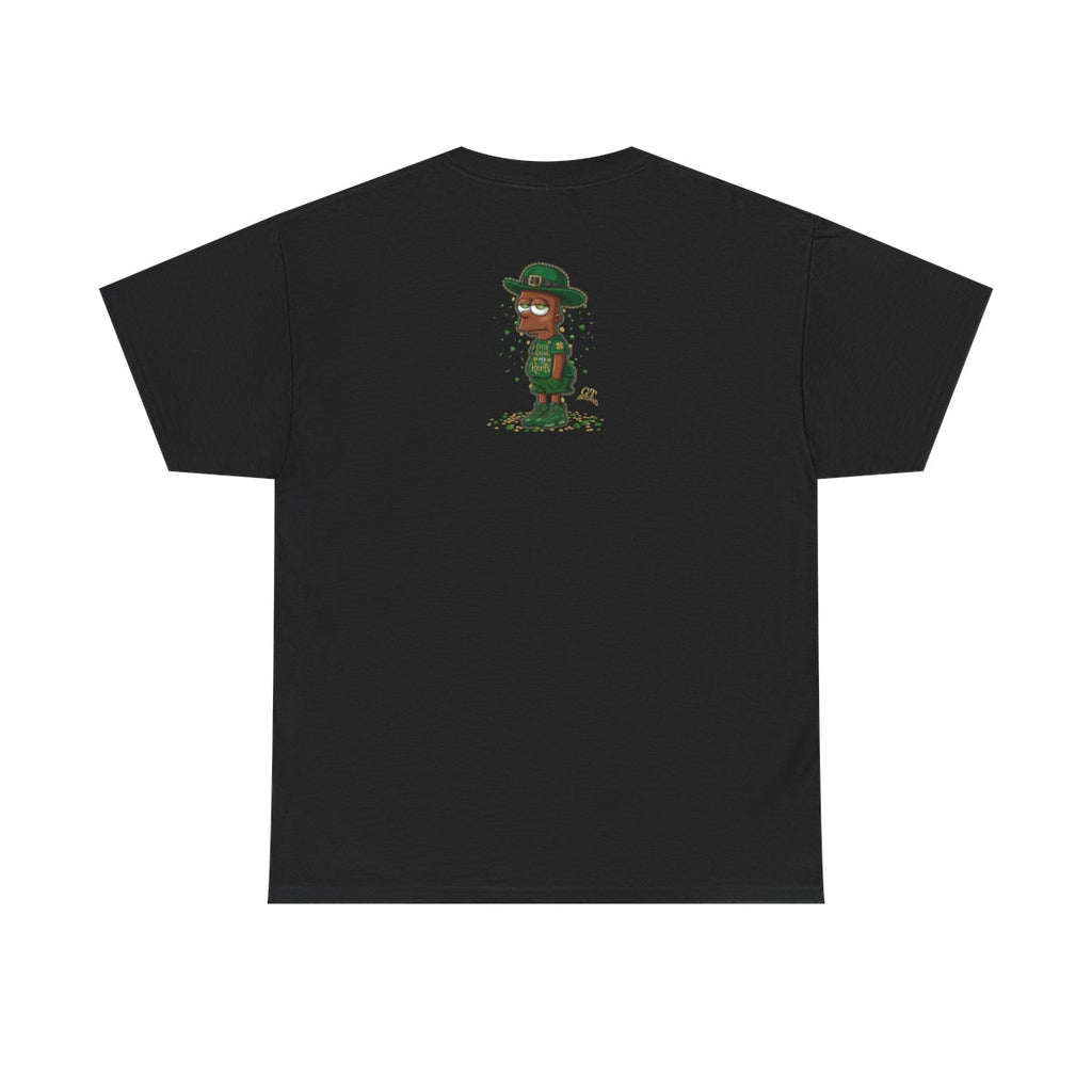 Lucky Charm Urban Irish Ebony bart Designer St Patrick's Day Theme Unisex Heavy Cotton Tee by GT Artland