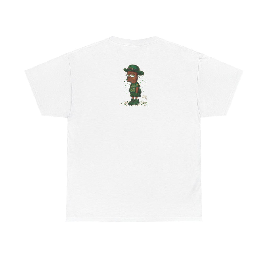 Lucky Charm Urban Irish Ebony bart Designer St Patrick's Day Theme Unisex Heavy Cotton Tee by GT Artland
