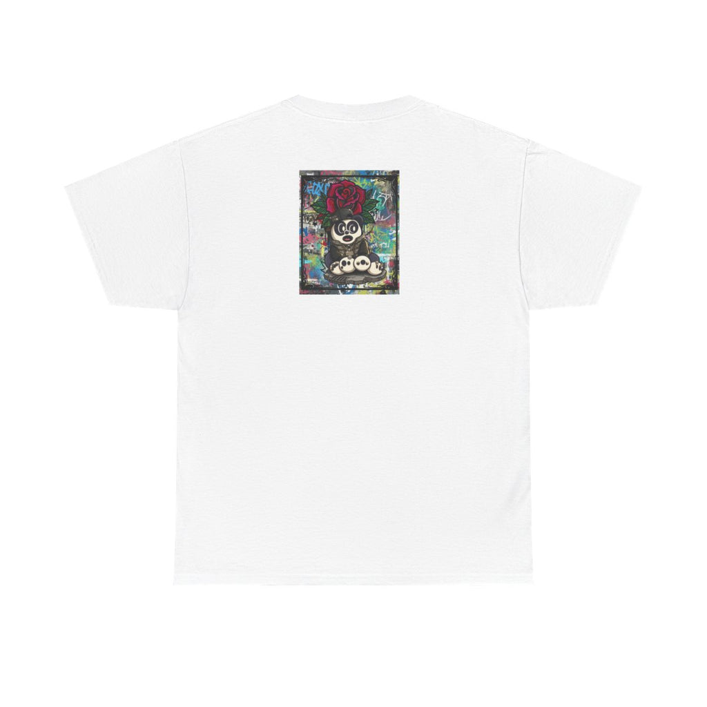 Urban Designer Panda Rose Artist Edtion Unisex Heavy Cotton Tee BY GT ARTLAND