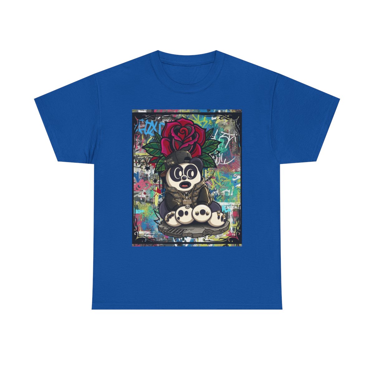 Urban Designer Panda Rose Artist Edtion Unisex Heavy Cotton Tee BY GT ARTLAND