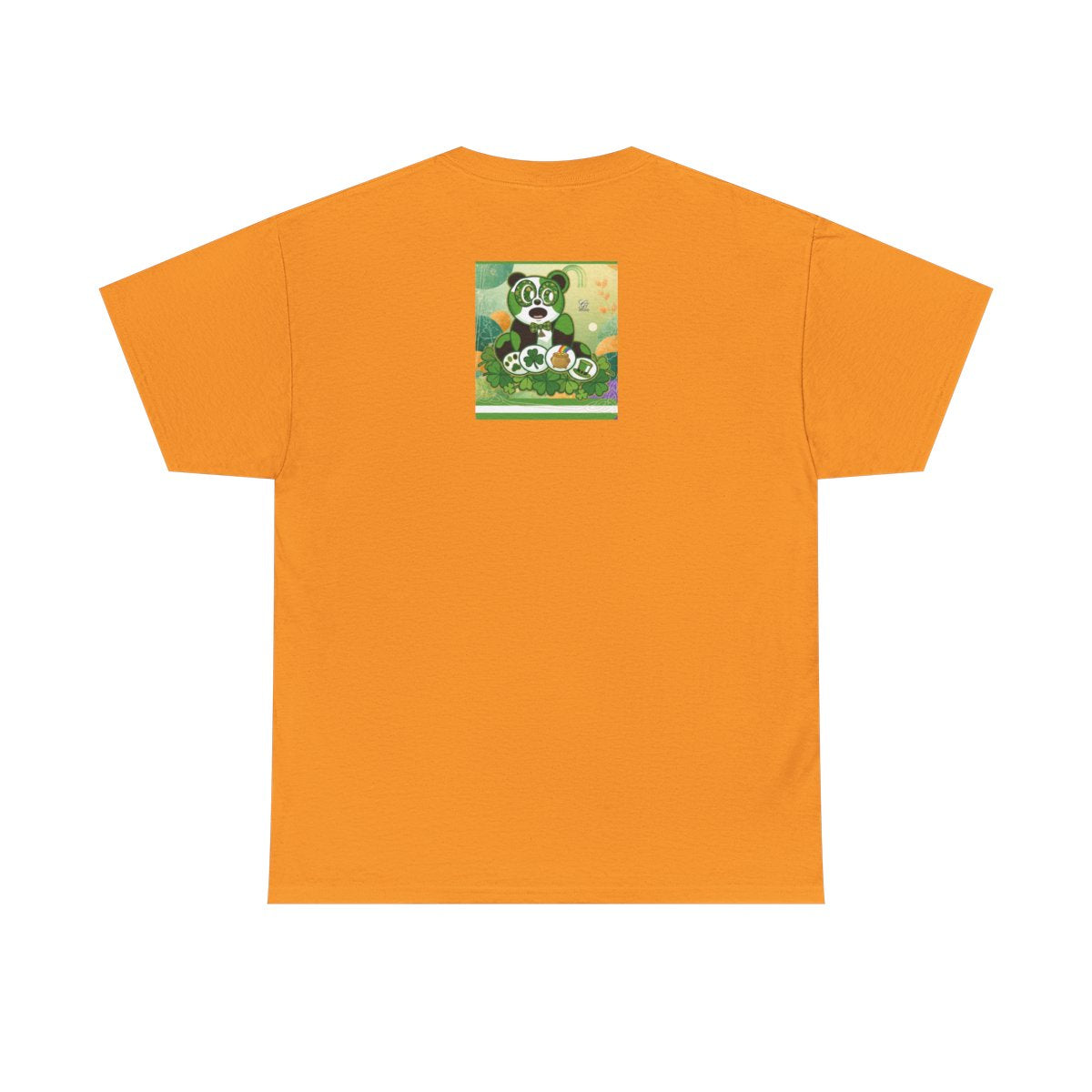 LUCKY CHARM URBAN PANDA GT Green Stripe abstract Designe Edition Unisex Heavy Cotton Tee by GT Artland