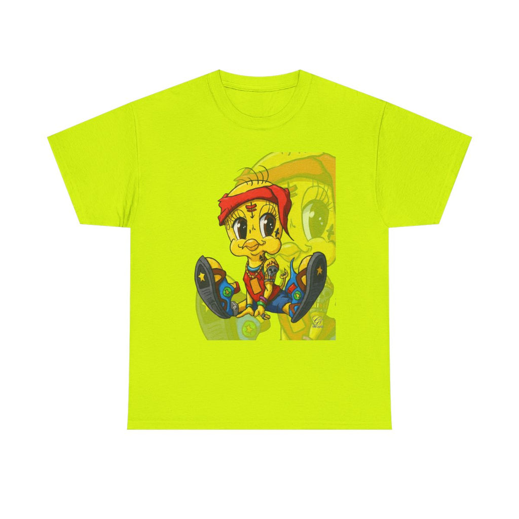 Red Bandana Ghetto Tweet Bird Designer Unisex style Heavy Cotton Tee BY GT ARTLAND