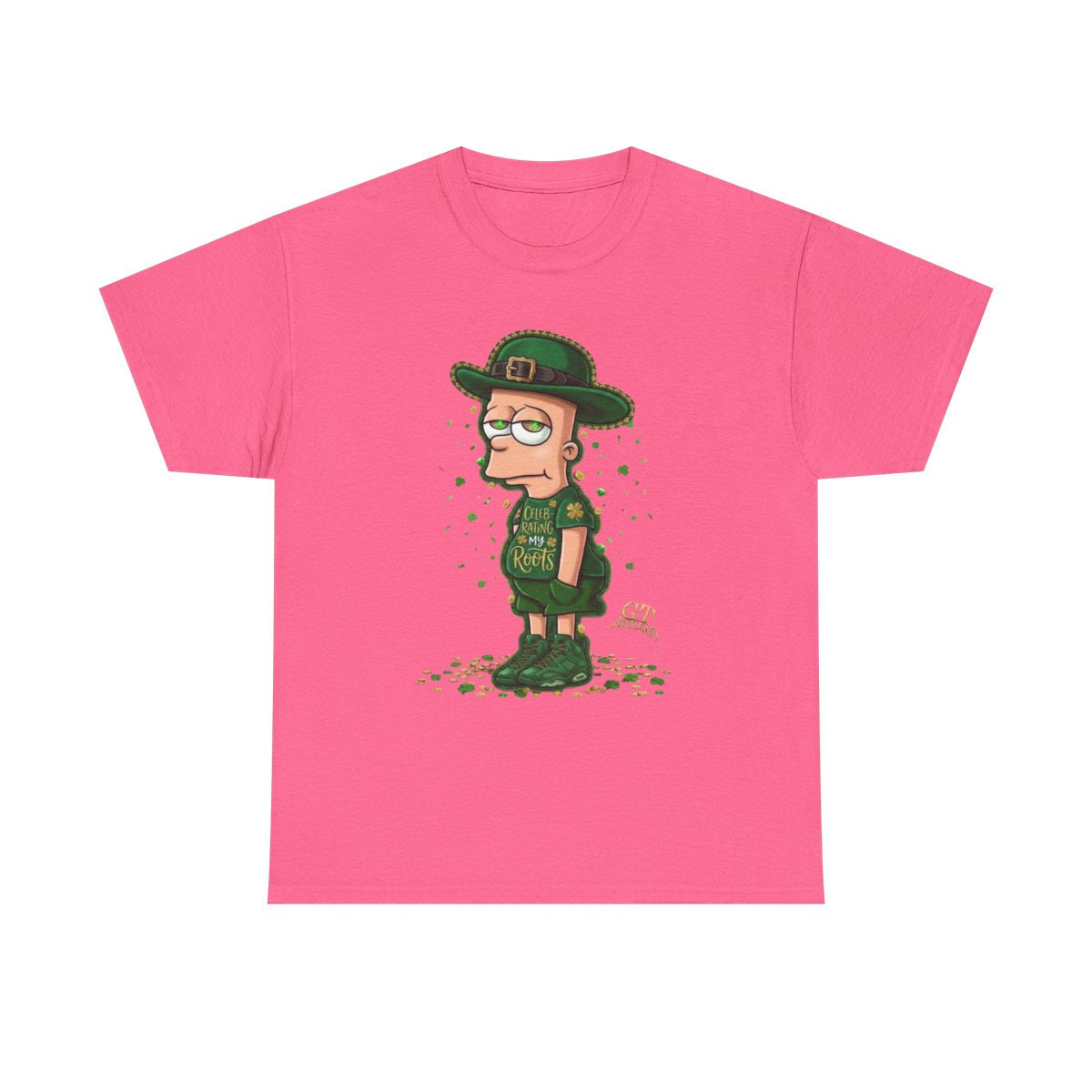 Lucky Charm Urban Irish Bart Designer St Patrick's Day Theme Unisex Heavy Cotton Tee by GT Artland