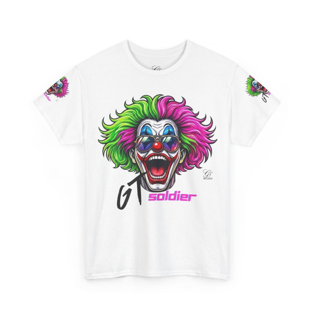 GT Soldier Clown Rapper Fan Gear Elite Designer Unisex Heavy Cotton Tee by GT Artland