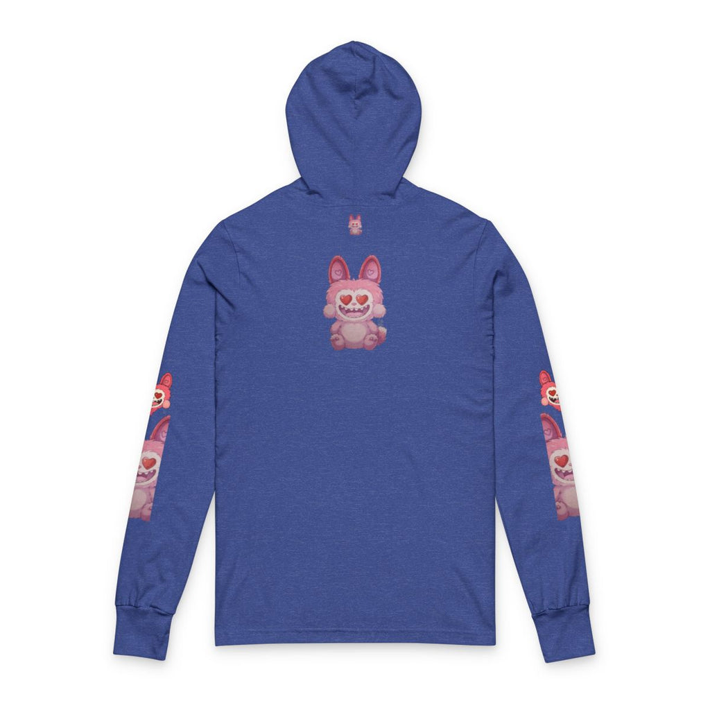 Pink Furry Bubu Unisex Hooded Long Sleeve Tee by GT Artland