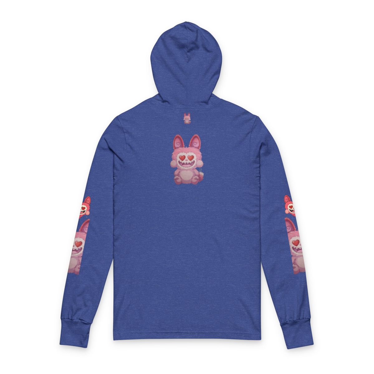 Pink Furry Bubu Unisex Hooded Long Sleeve Tee by GT Artland