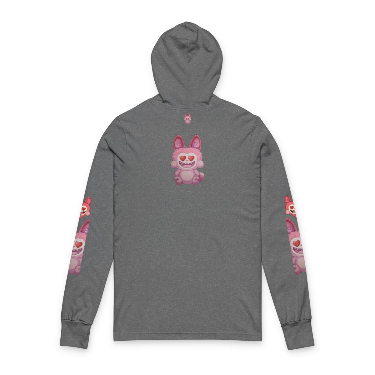 Pink Furry Bubu Unisex Hooded Long Sleeve Tee by GT Artland