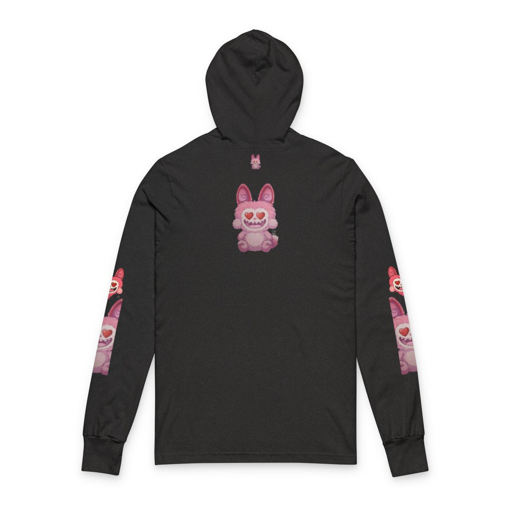 Pink Furry Bubu Unisex Hooded Long Sleeve Tee by GT Artland
