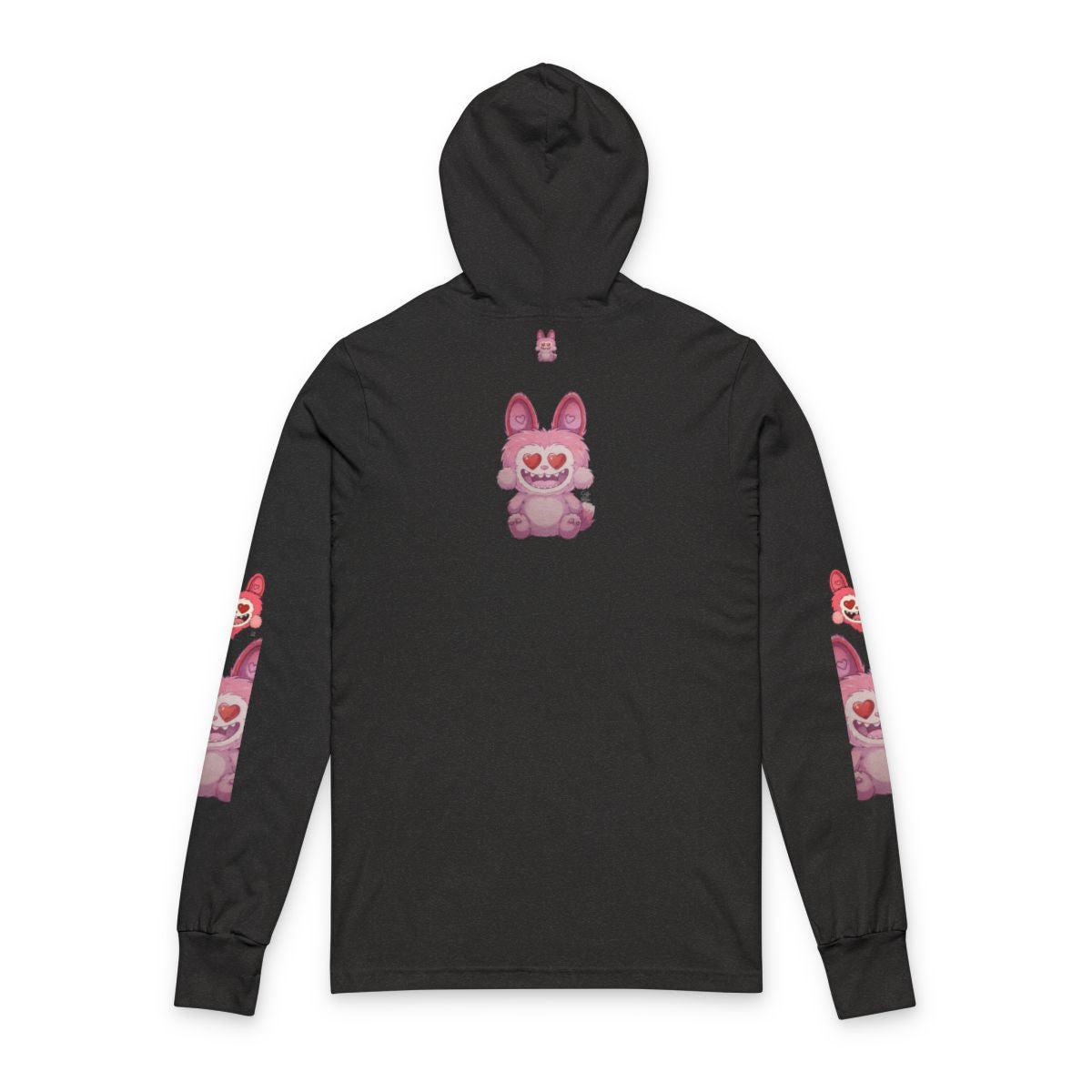 Pink Furry Bubu Unisex Hooded Long Sleeve Tee by GT Artland