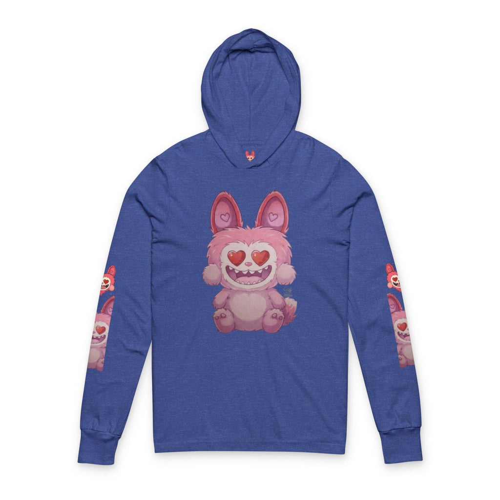 Pink Furry Bubu Unisex Hooded Long Sleeve Tee by GT Artland