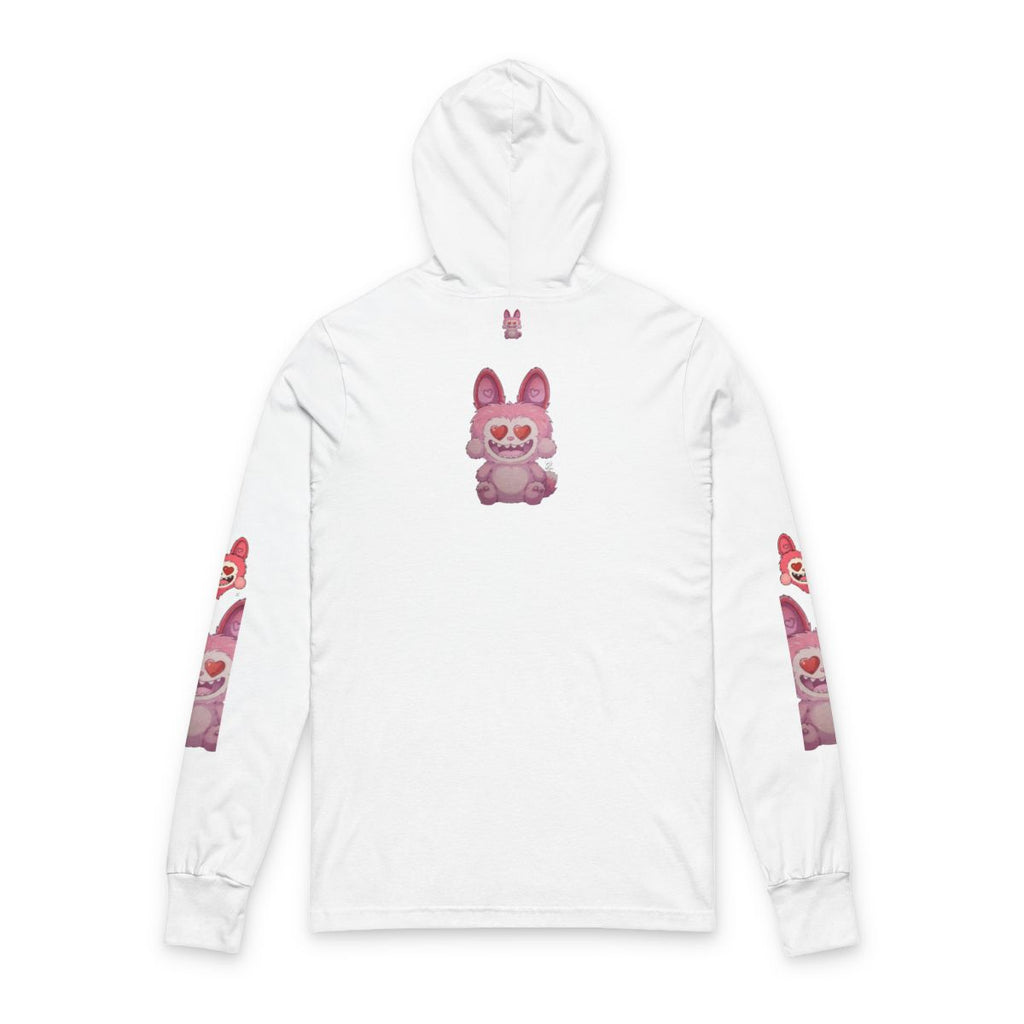 Pink Furry Bubu Unisex Hooded Long Sleeve Tee by GT Artland