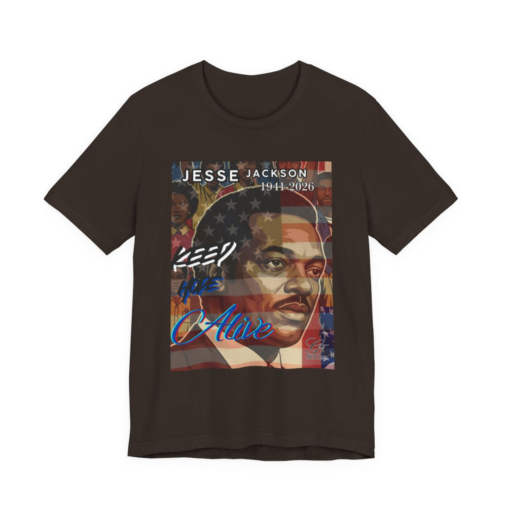 Keep Hope Alive Historical Jesse Jackson Legacy Tribute American PRIDE 1941-2026 Afro Style Unisex Jersey Short Sleeve Tee by GT Artland