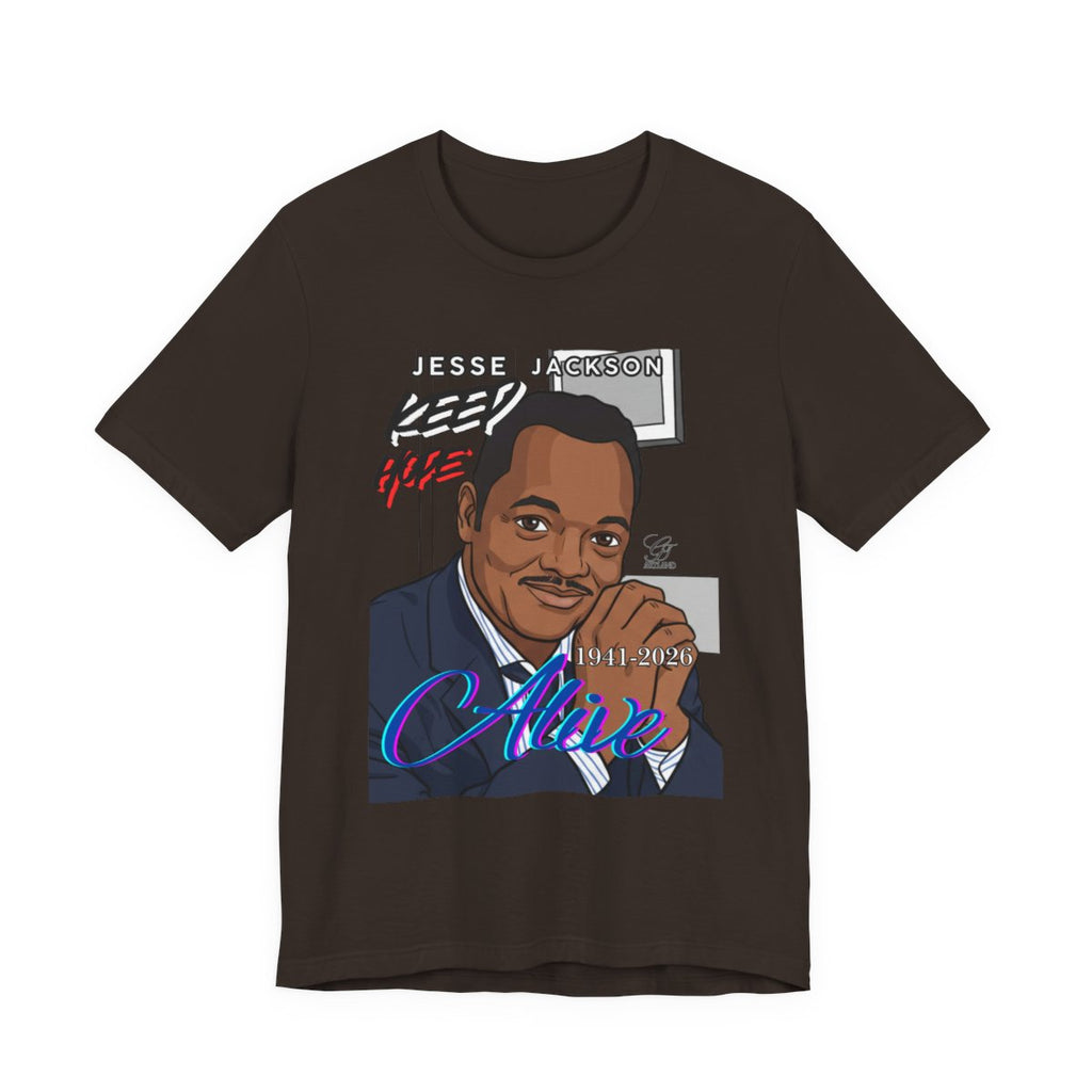 Keep Hope Alive Historical Urban Toon Jesse Jackson Legacy Tribute 1941-2026 Unisex Jersey Short Sleeve Tee by GT Artland
