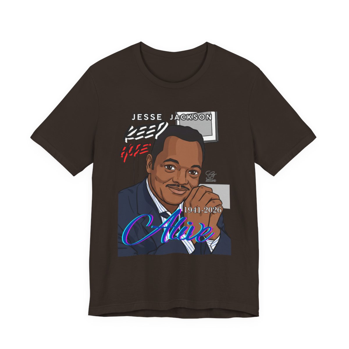 Keep Hope Alive Historical Urban Toon Jesse Jackson Legacy Tribute 1941-2026 Unisex Jersey Short Sleeve Tee by GT Artland