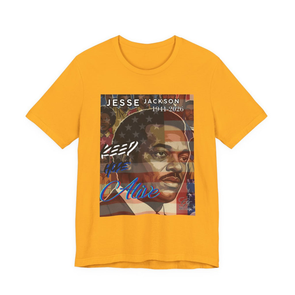 Keep Hope Alive Historical Jesse Jackson Legacy Tribute American PRIDE 1941-2026 Afro Style Unisex Jersey Short Sleeve Tee by GT Artland