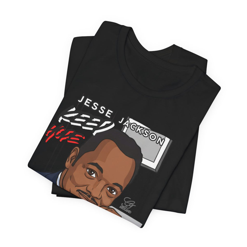 Keep Hope Alive Historical Urban Toon Jesse Jackson Legacy Tribute 1941-2026 Unisex Jersey Short Sleeve Tee by GT Artland