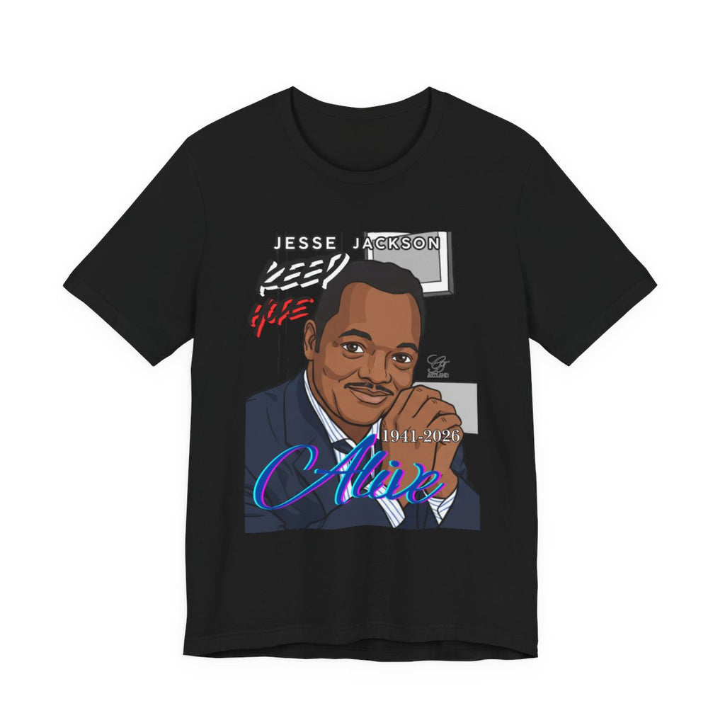 Keep Hope Alive Historical Urban Toon Jesse Jackson Legacy Tribute 1941-2026 Unisex Jersey Short Sleeve Tee by GT Artland
