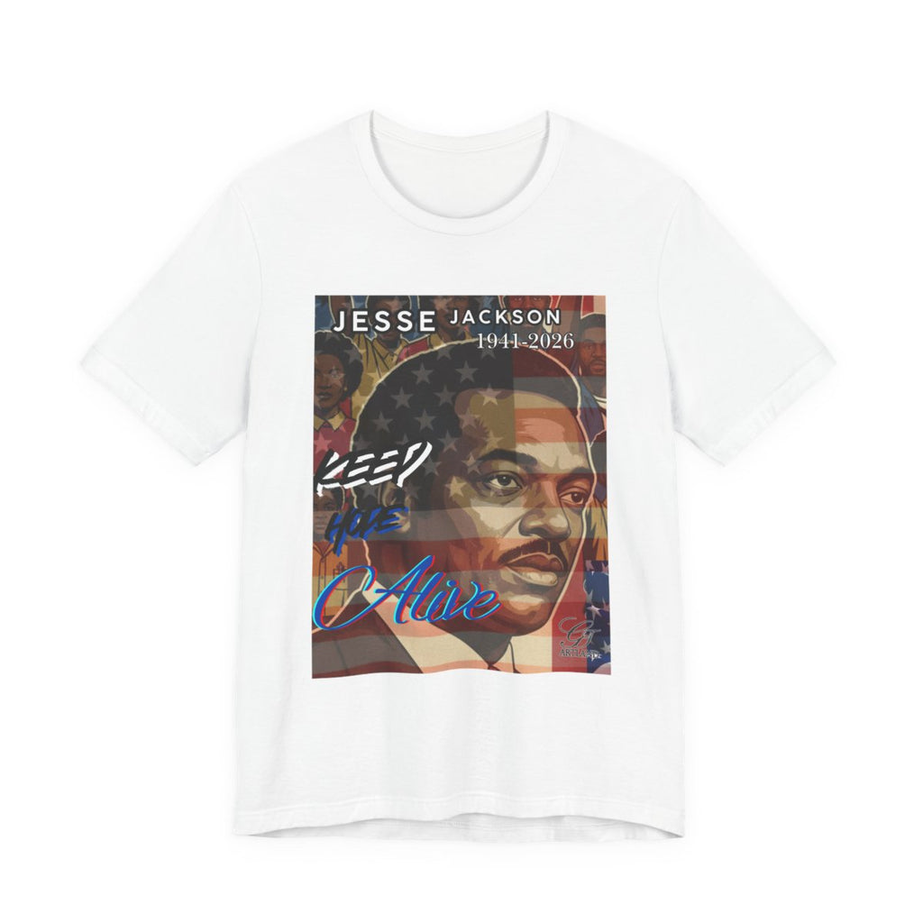 Keep Hope Alive Historical Jesse Jackson Legacy Tribute American PRIDE 1941-2026 Afro Style Unisex Jersey Short Sleeve Tee by GT Artland